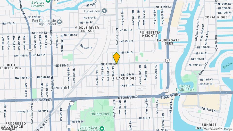 1239 NE 15th Ave Map and Location Details