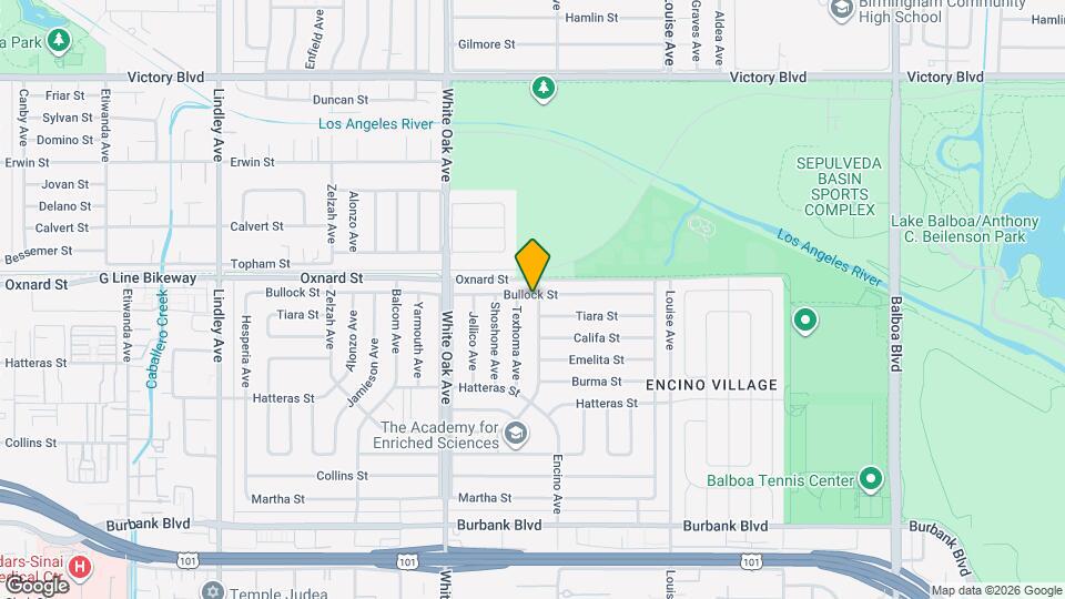 6017 Encino Ave Map and Location Details