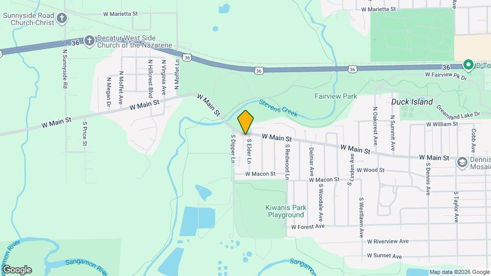 105 S Elder Ln Map and Location Details