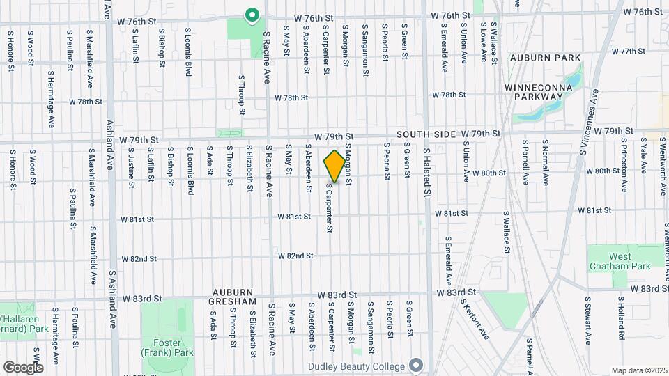 8017 S Carpenter St Mapa y Detalles de la Ubicación