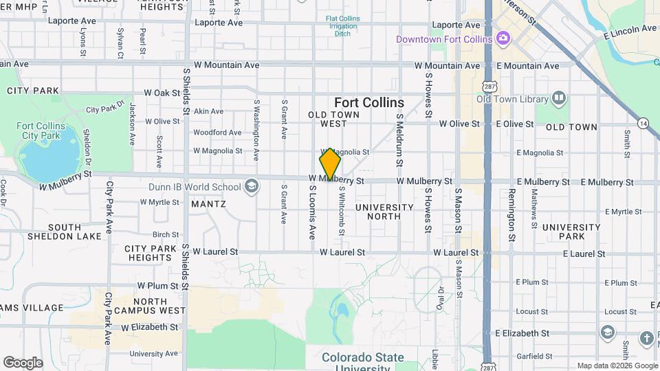 615 W Mulberry St, Unit A Mapa y Detalles de la Ubicación