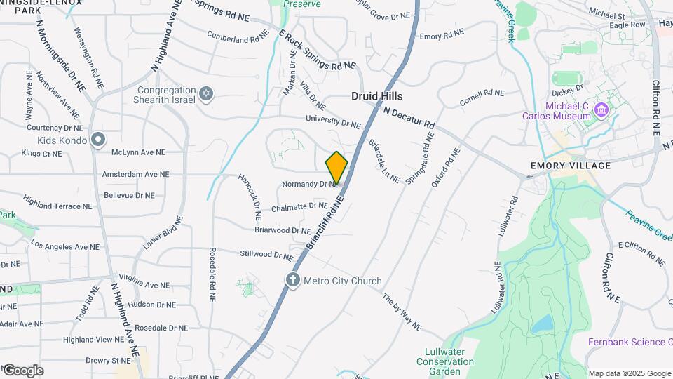 1174 Briarcliff Rd NE, Unit 1 Mapa y Detalles de la Ubicación