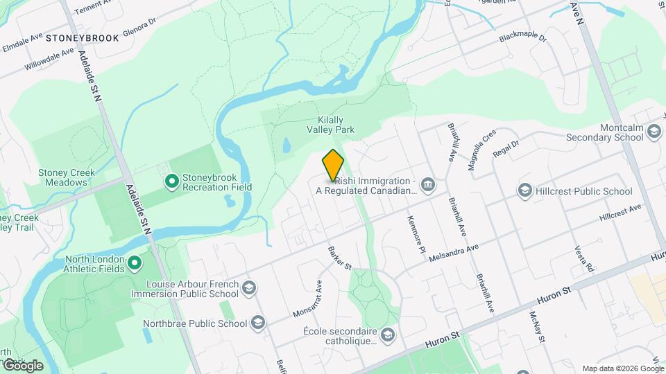 SPACIOUS TWO BEDROOM THREE LEVEL TOWNHOME IN NORTH LONDON Map and Location Details