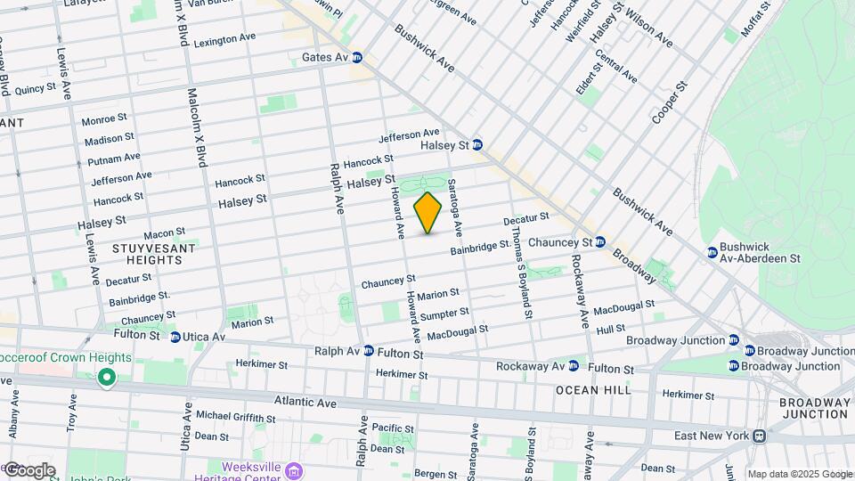 596 Decatur St, Unit 2 Bd Rm in Brownstone Map and Location Details