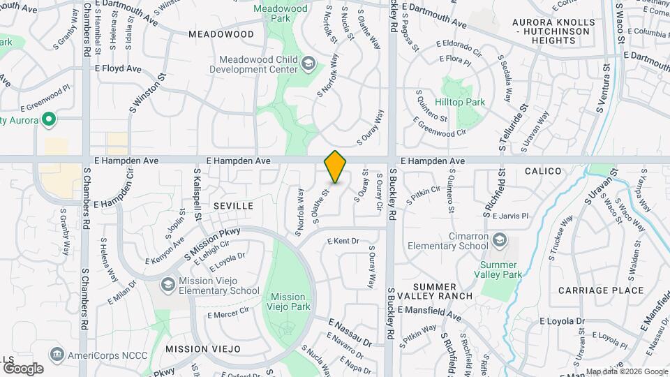 3604 S Olathe St Mapa y Detalles de la Ubicación