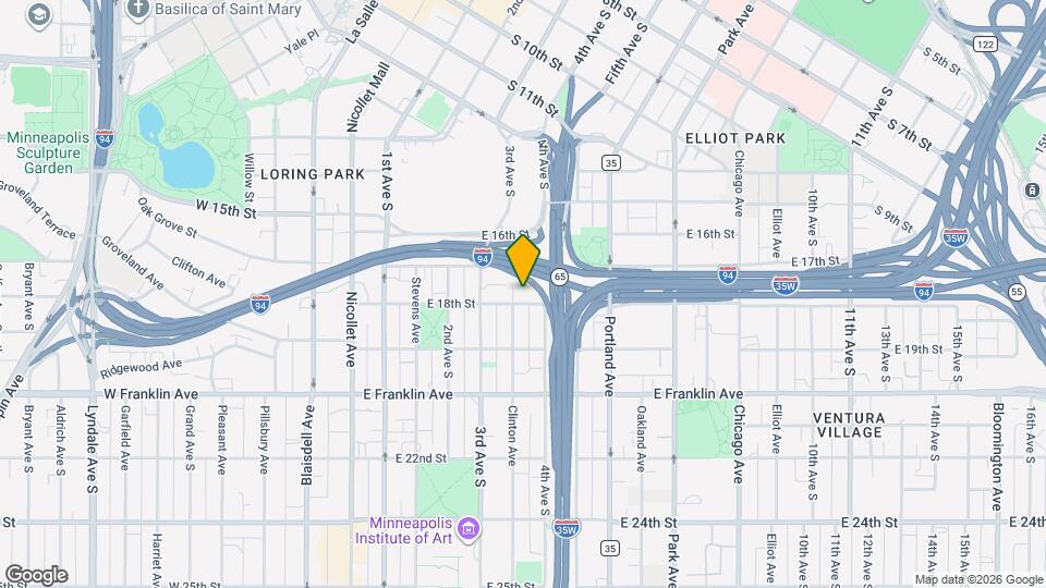326 E 18th St Map and Location Details