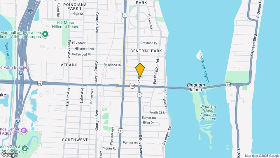 3814 S Olive Ave Mapa y Detalles de la Ubicación