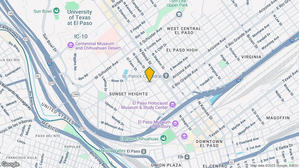 1210 El Paso St Mapa y Detalles de la Ubicación