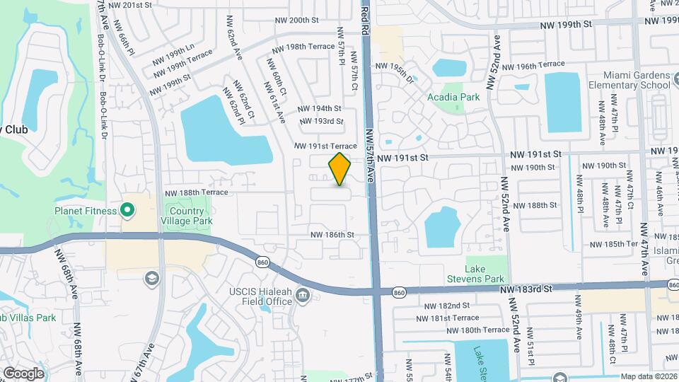 18840 NW 57th Ave, Unit 301 Mapa y Detalles de la Ubicación