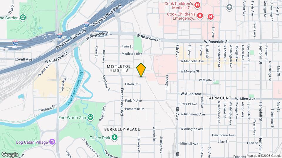 2103 Mistletoe Ave Map and Location Details