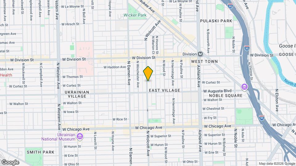 1057 N Wolcott Ave Mapa y Detalles de la Ubicación