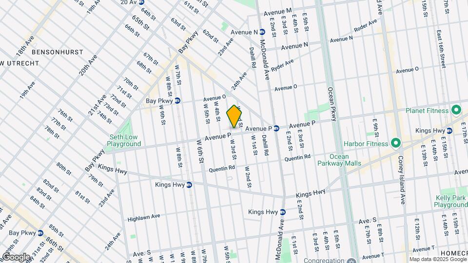303 Avenue P Map and Location Details