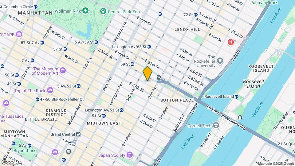 223 East 58th Street Mapa y Detalles de la Ubicación