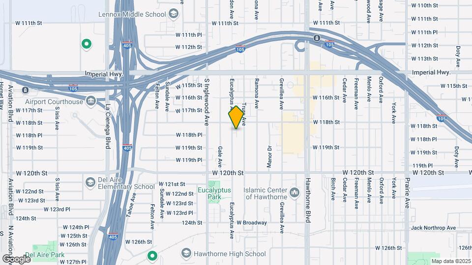11834 Eucalyptus Ave Map and Location Details