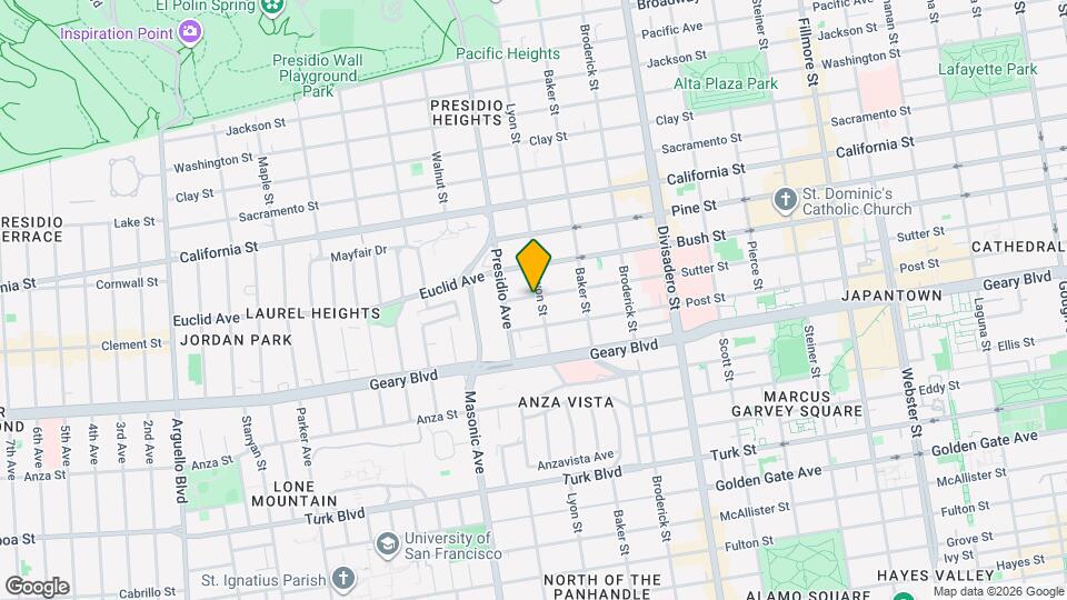 2713 Sutter St Map and Location Details