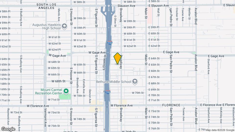 314 W 65th St Mapa y Detalles de la Ubicación