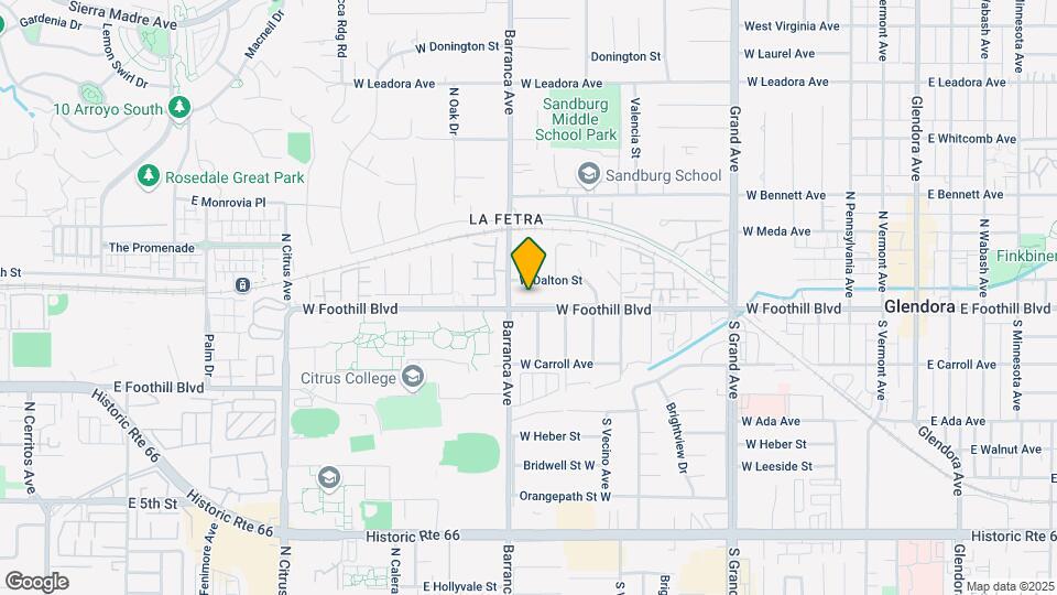 849 W Foothill Blvd Map and Location Details