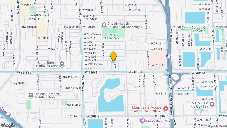 6936 W 25th Ave Map and Location Details