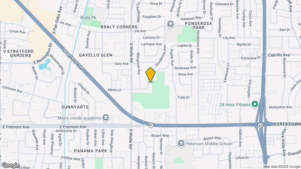 980 Ponderosa Ave Map and Location Details
