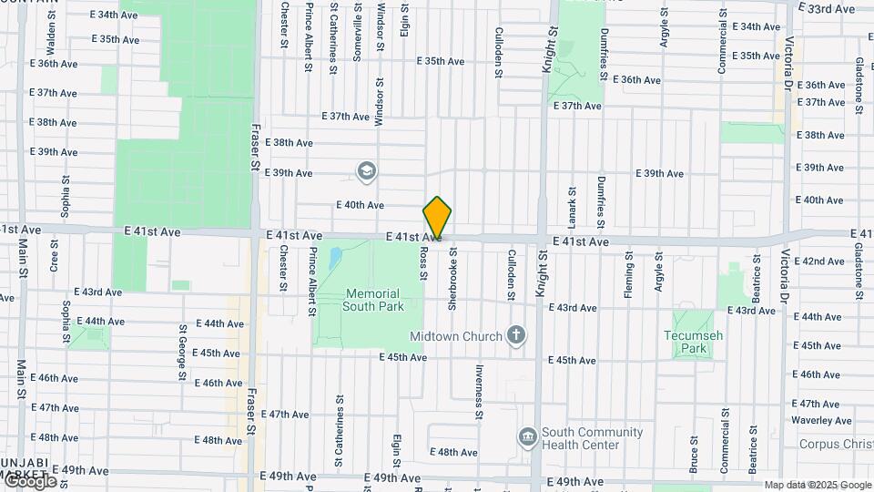 1152 E 41st Ave Map and Location Details