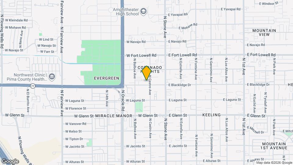 210 W Blacklidge Dr Map and Location Details
