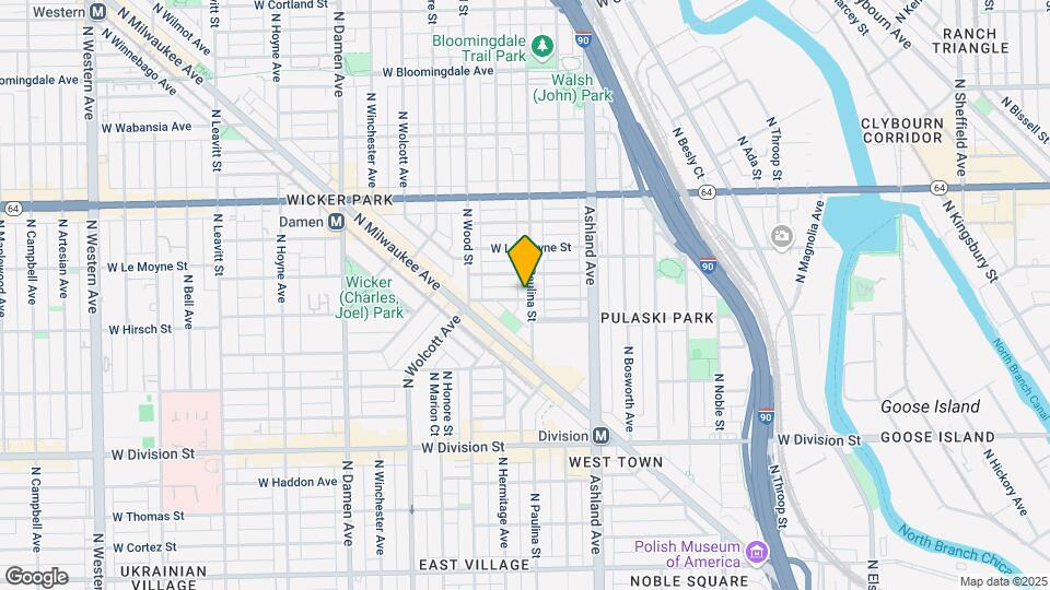 1428 N Paulina St Map and Location Details