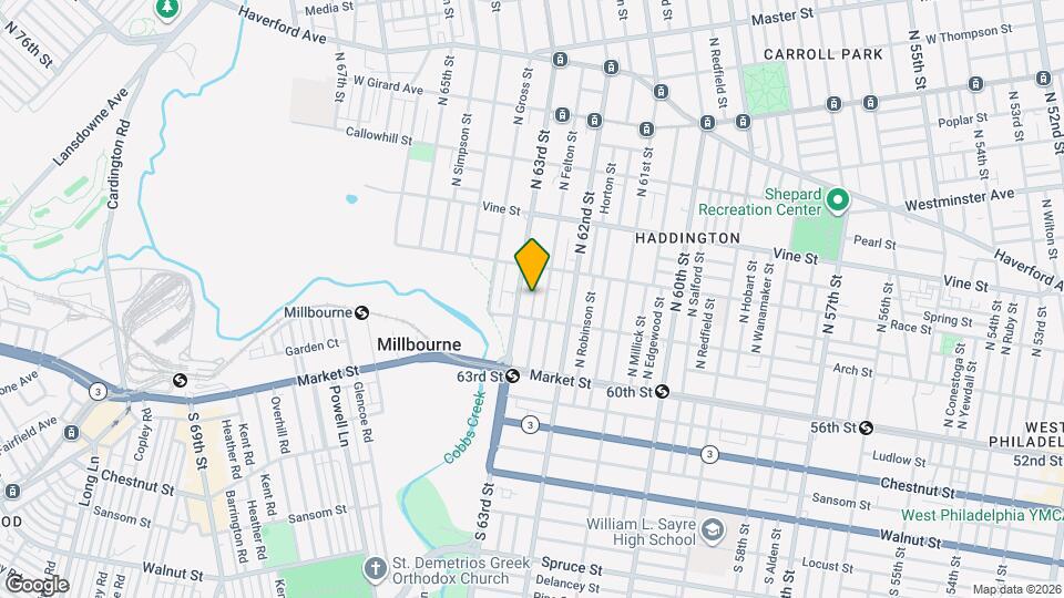 115 N 63rd St, Unit 1 Map and Location Details