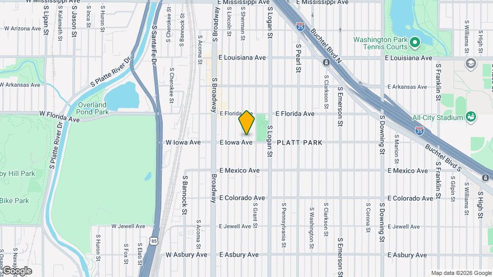 1584 S Sherman St Map and Location Details