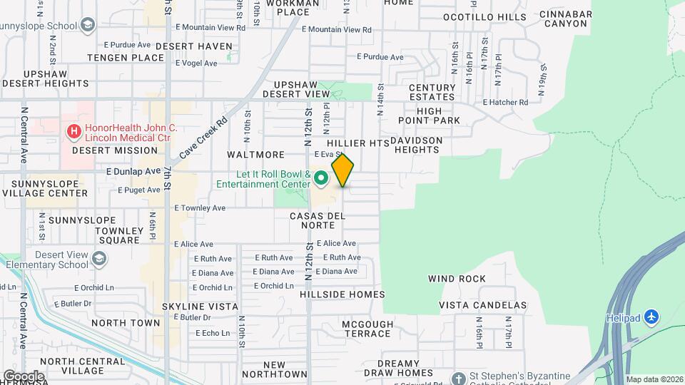 8900 N 13th St Mapa y Detalles de la Ubicación