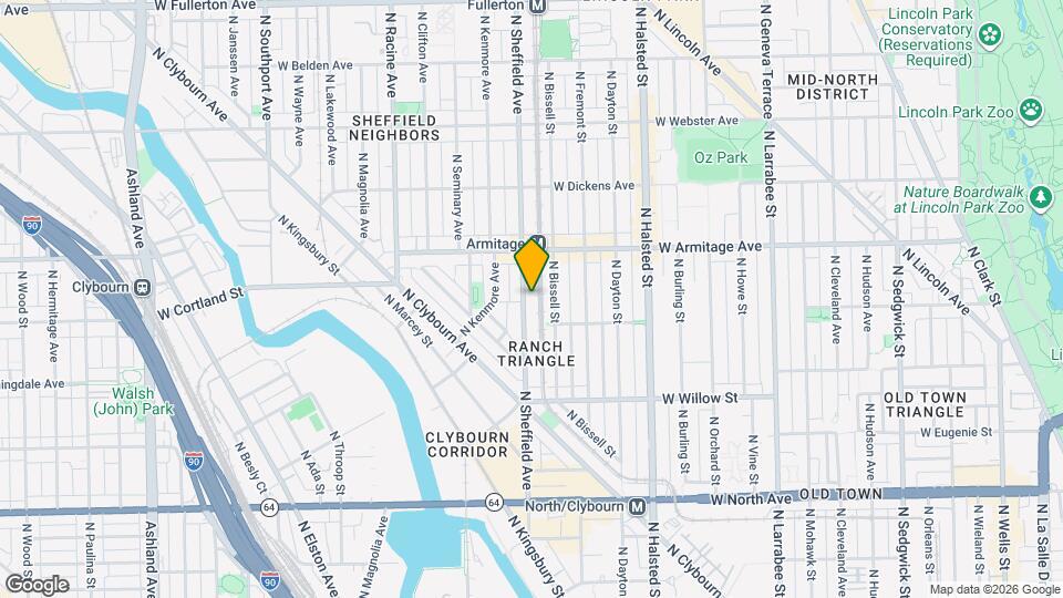 1923 N Sheffield Ave Map and Location Details