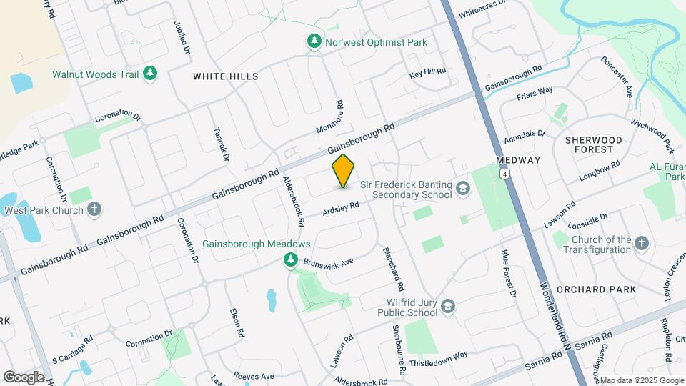 352 Ardsley Crescent Map and Location Details