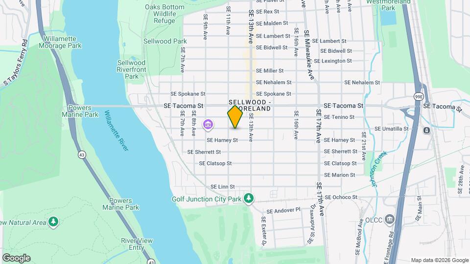 1124 SE Umatilla St Map and Location Details