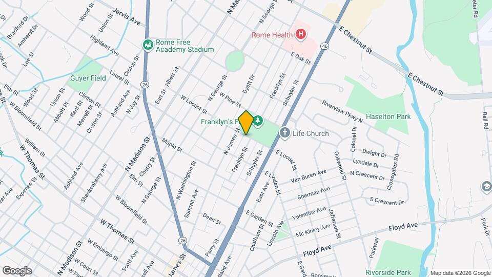 104 E Locust St Map and Location Details