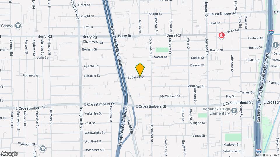 1802 Eubanks St Map and Location Details