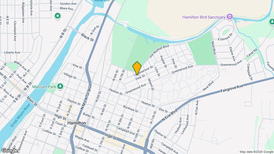 906 Vine St Map and Location Details