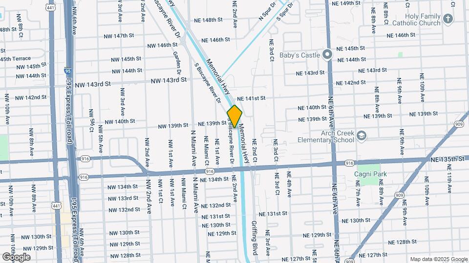 13801 S Biscayne River Dr Mapa y Detalles de la Ubicación