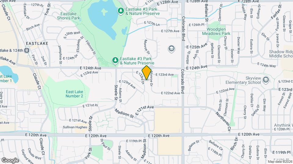 3425 East 123rd Drive Mapa y Detalles de la Ubicación