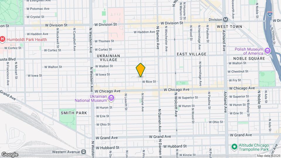 840 N Hoyne Ave Map and Location Details