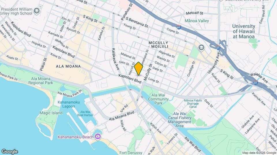 1019 Punahou St Map and Location Details