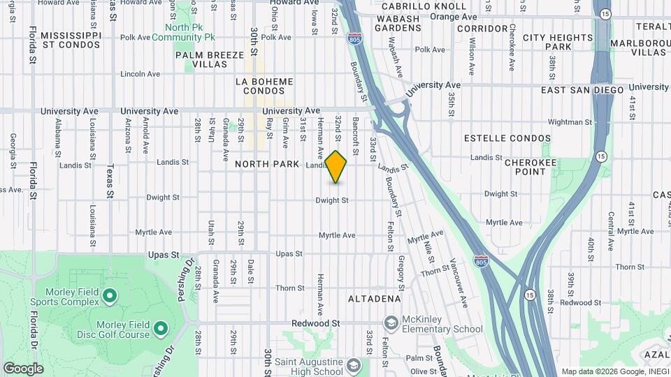 3630 32nd St Map and Location Details