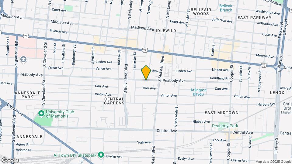 1781 Peabody Ave Mapa y Detalles de la Ubicación