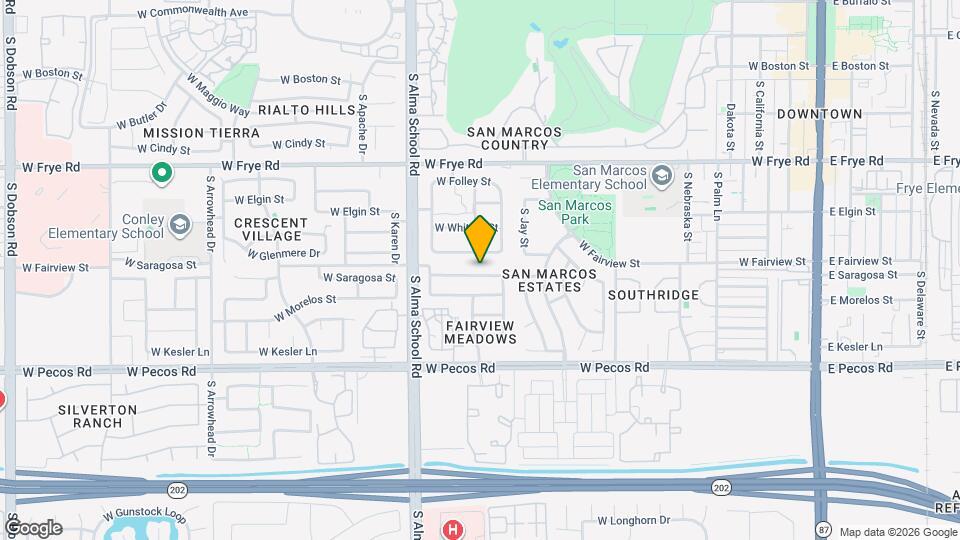 862 W Saragosa St Mapa y Detalles de la Ubicación
