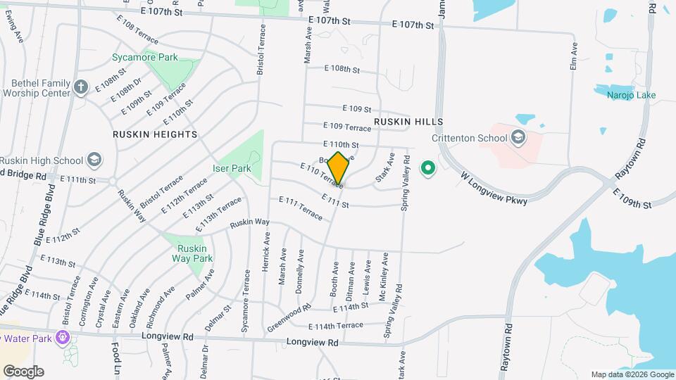 8517 E 110 Terrace Map and Location Details