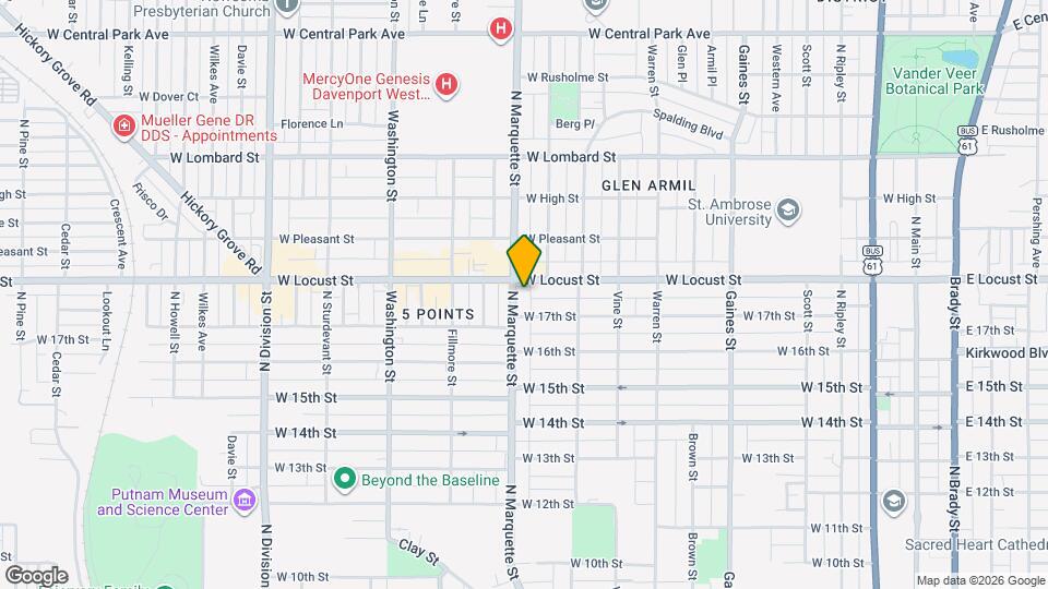 1719 N Marquette St, Unit Marquette Map and Location Details