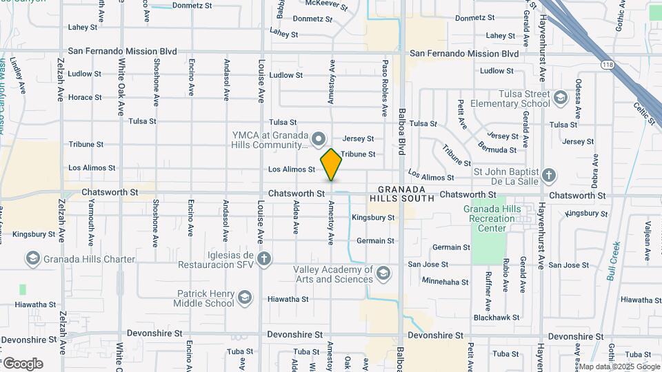 10717 Amestoy Ave Map and Location Details