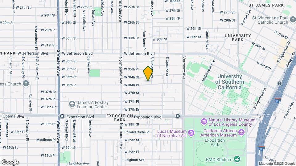 1259 W 36th Pl Mapa y Detalles de la Ubicación