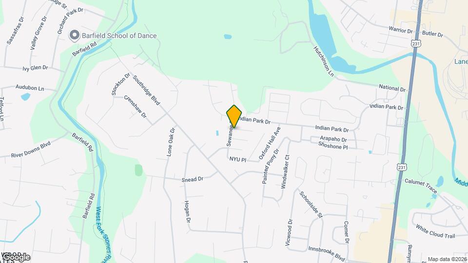 2627 Sewanee Pl Map and Location Details