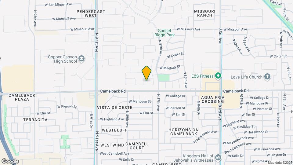 8734 W Pasadena Ave Map and Location Details