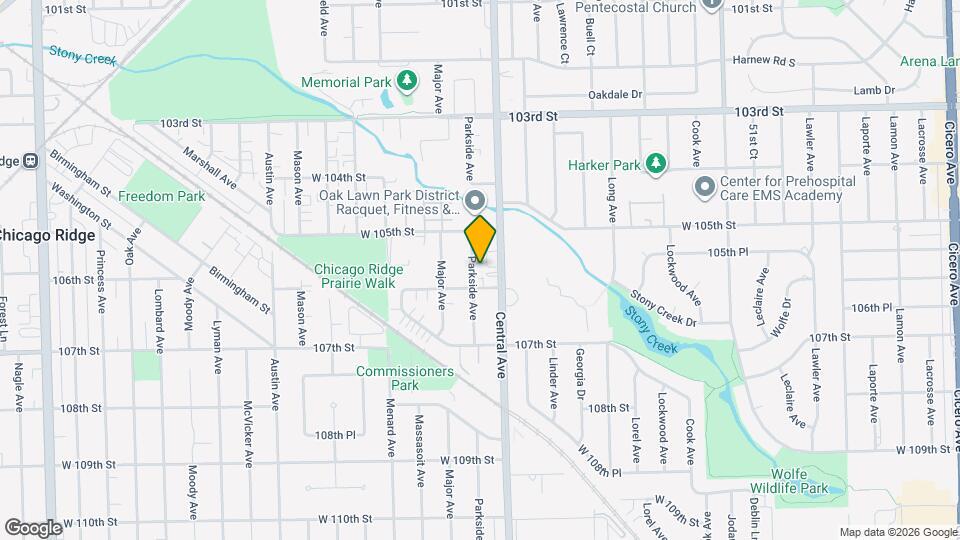 10541 Parkside Ave Map and Location Details