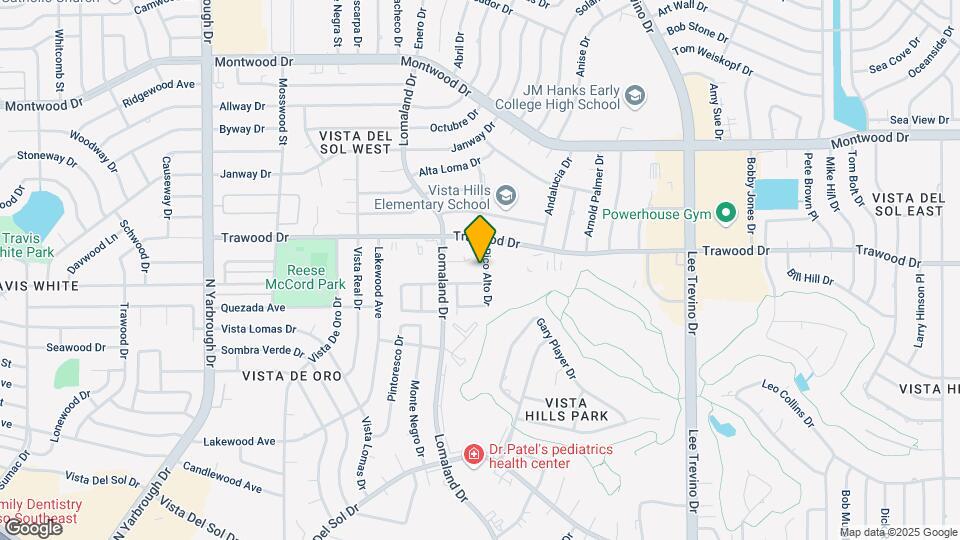 1769 Pico Alto Dr Map and Location Details